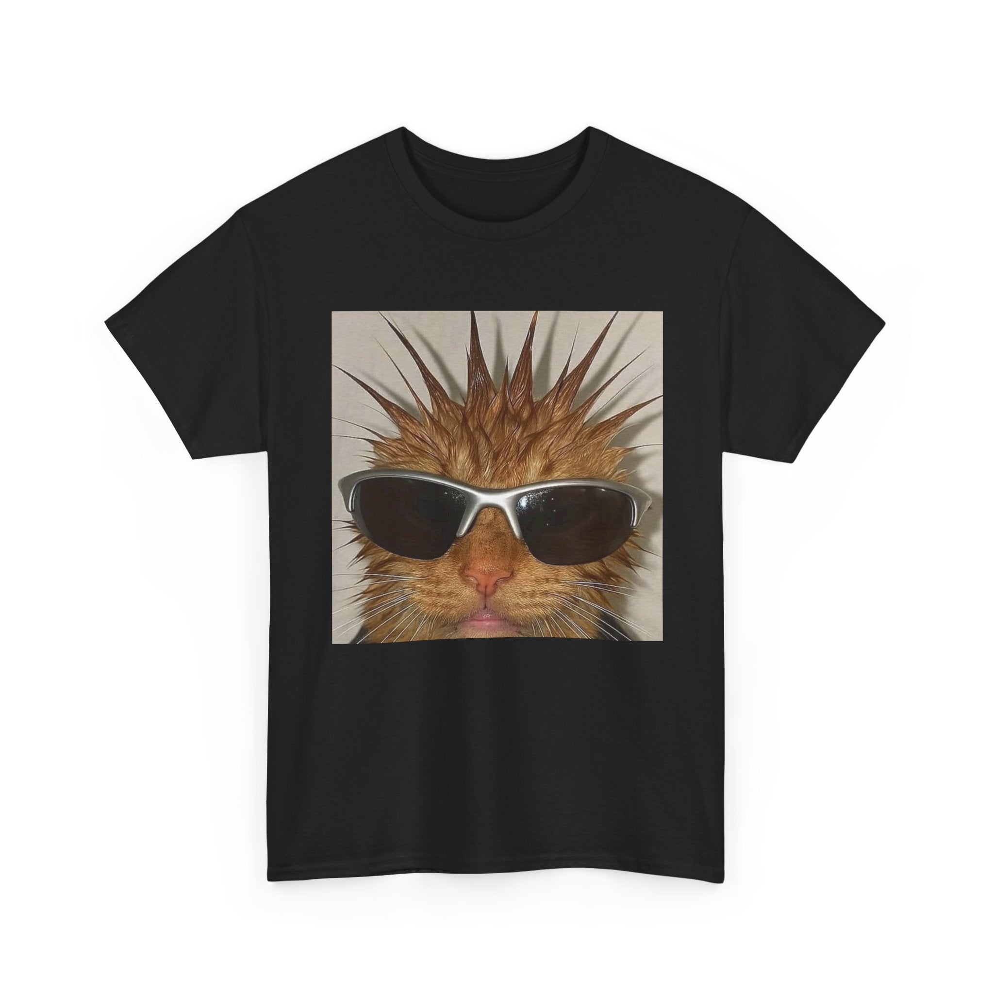 Rockstar Cat With Glasses Tee