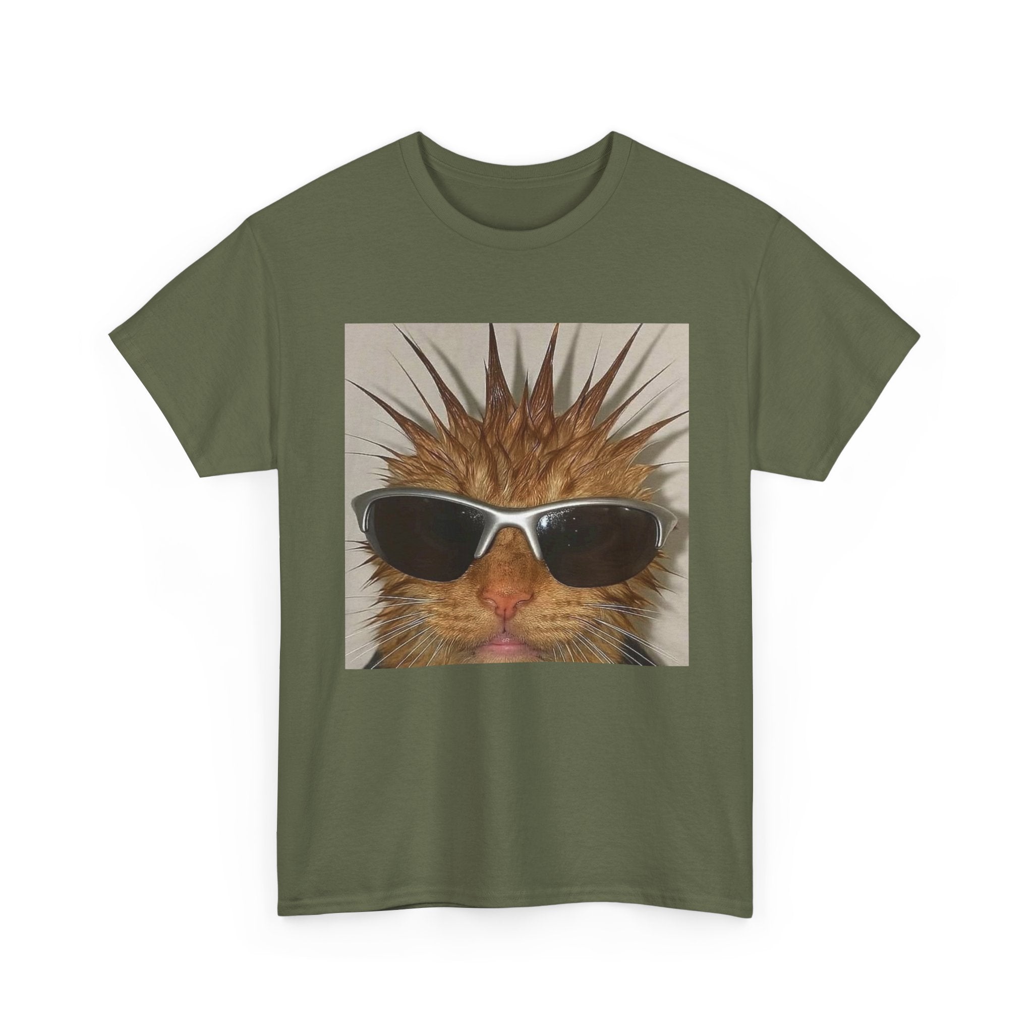 Rockstar Cat With Glasses Tee