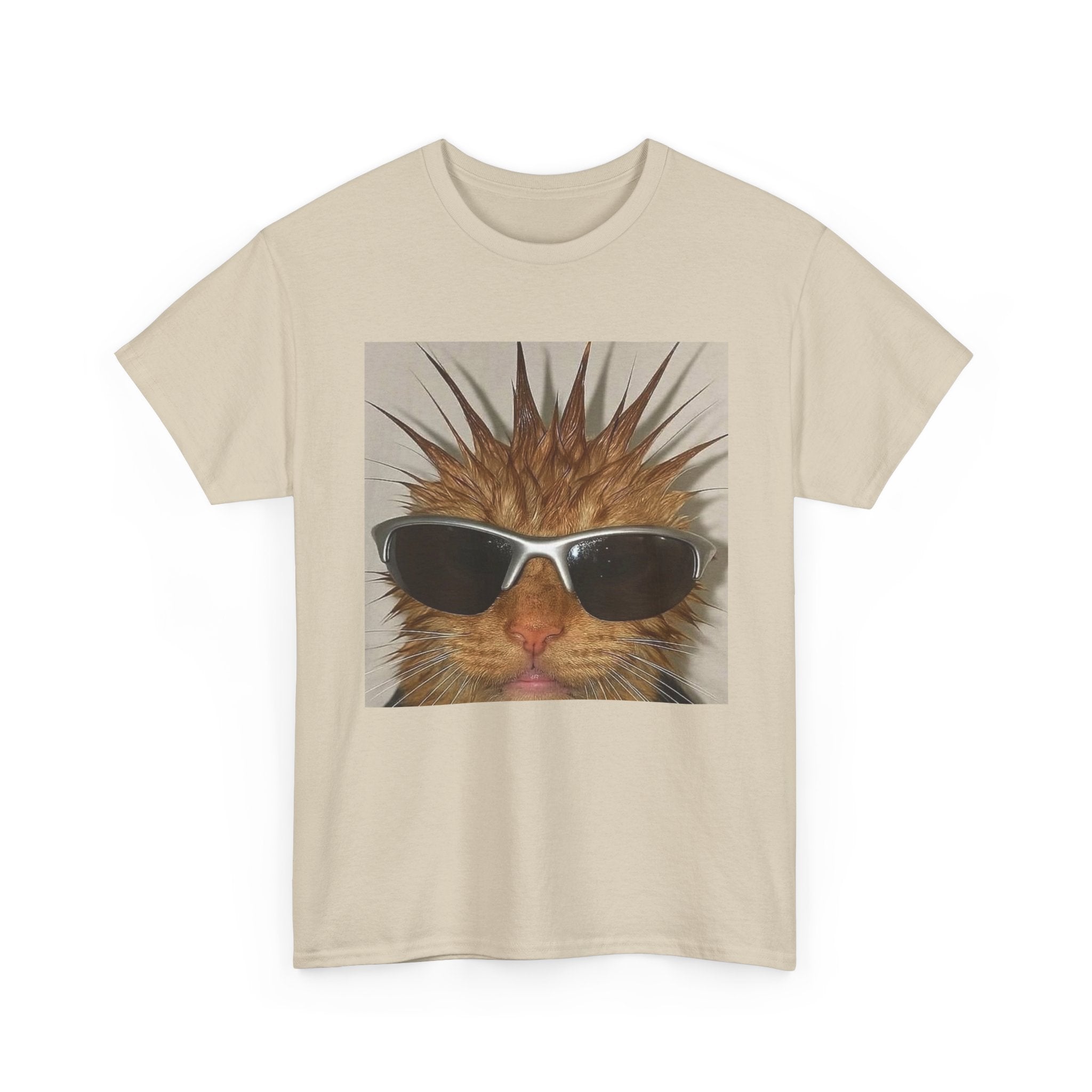 Rockstar Cat With Glasses Tee