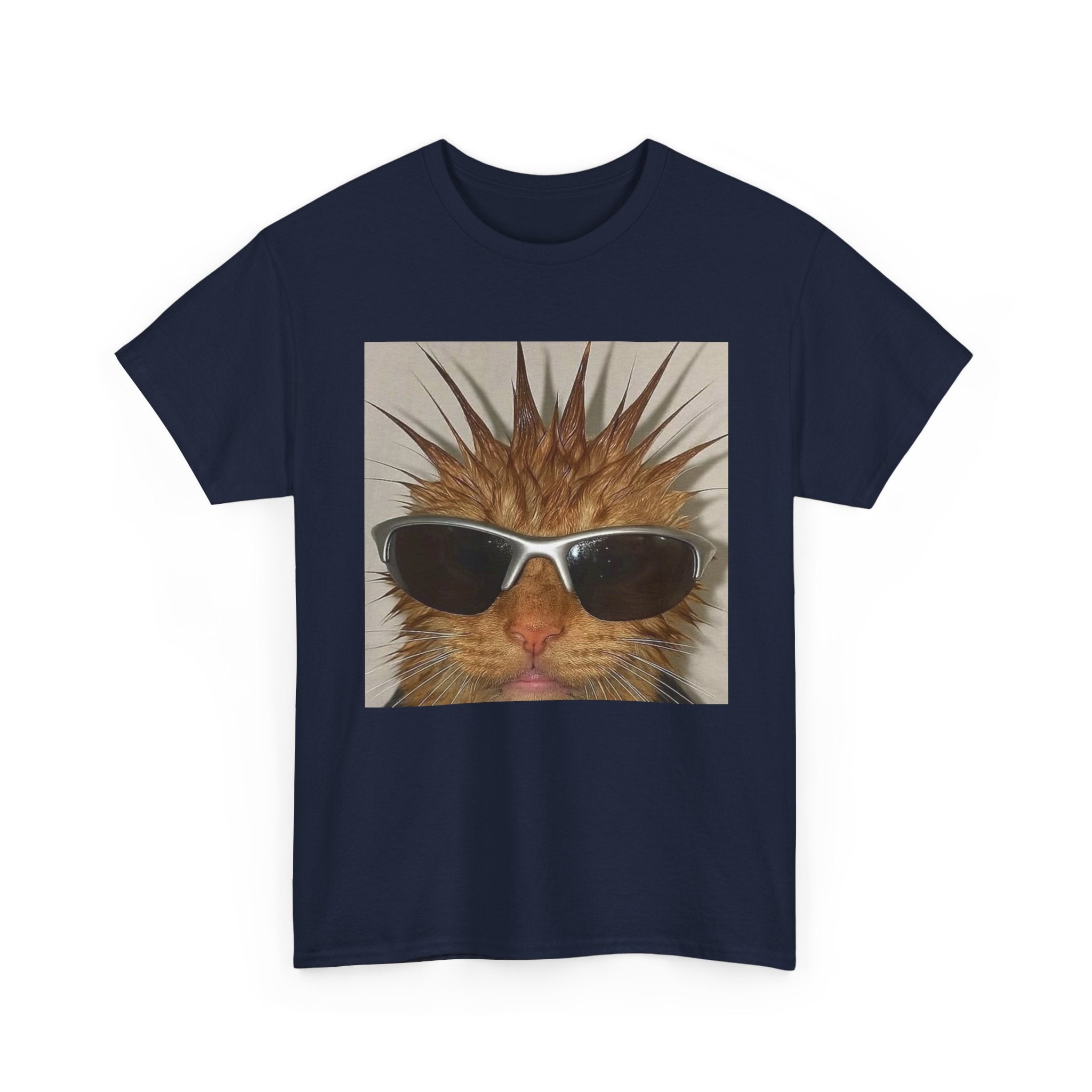 Rockstar Cat With Glasses Tee