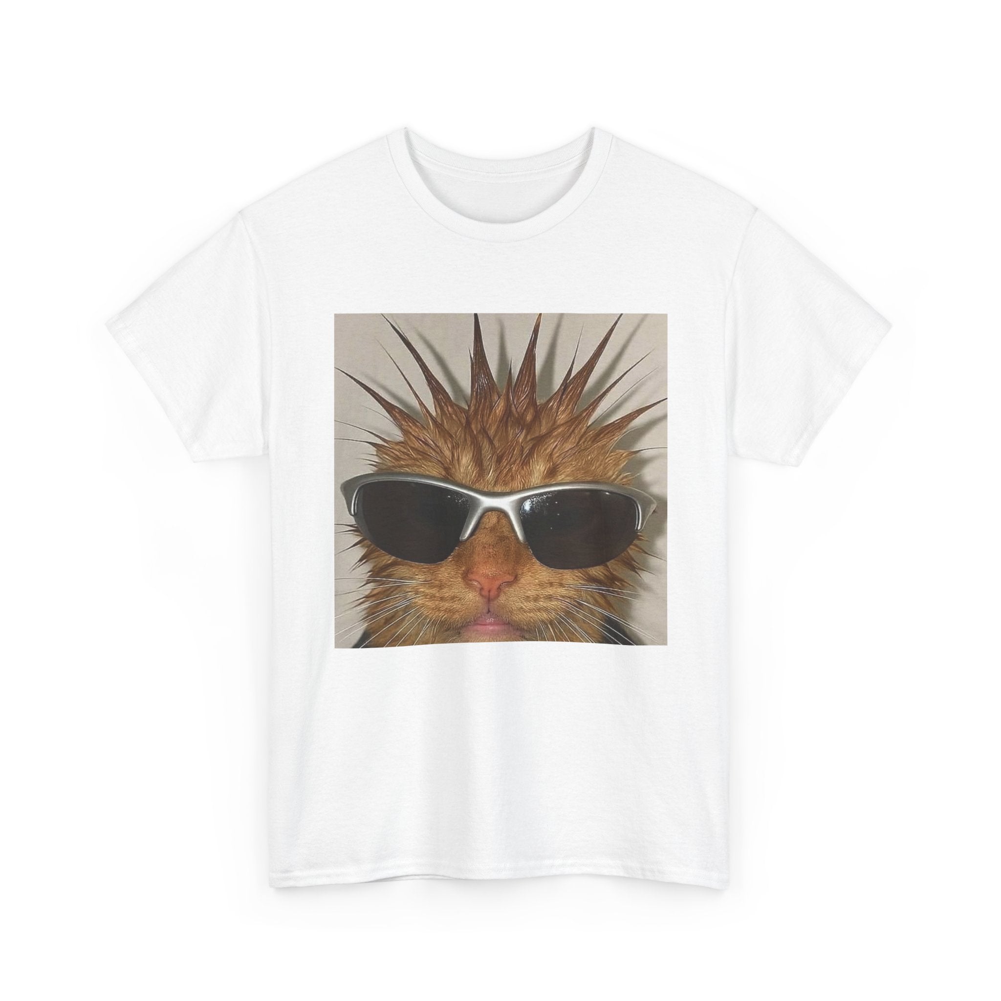 Rockstar Cat With Glasses Tee