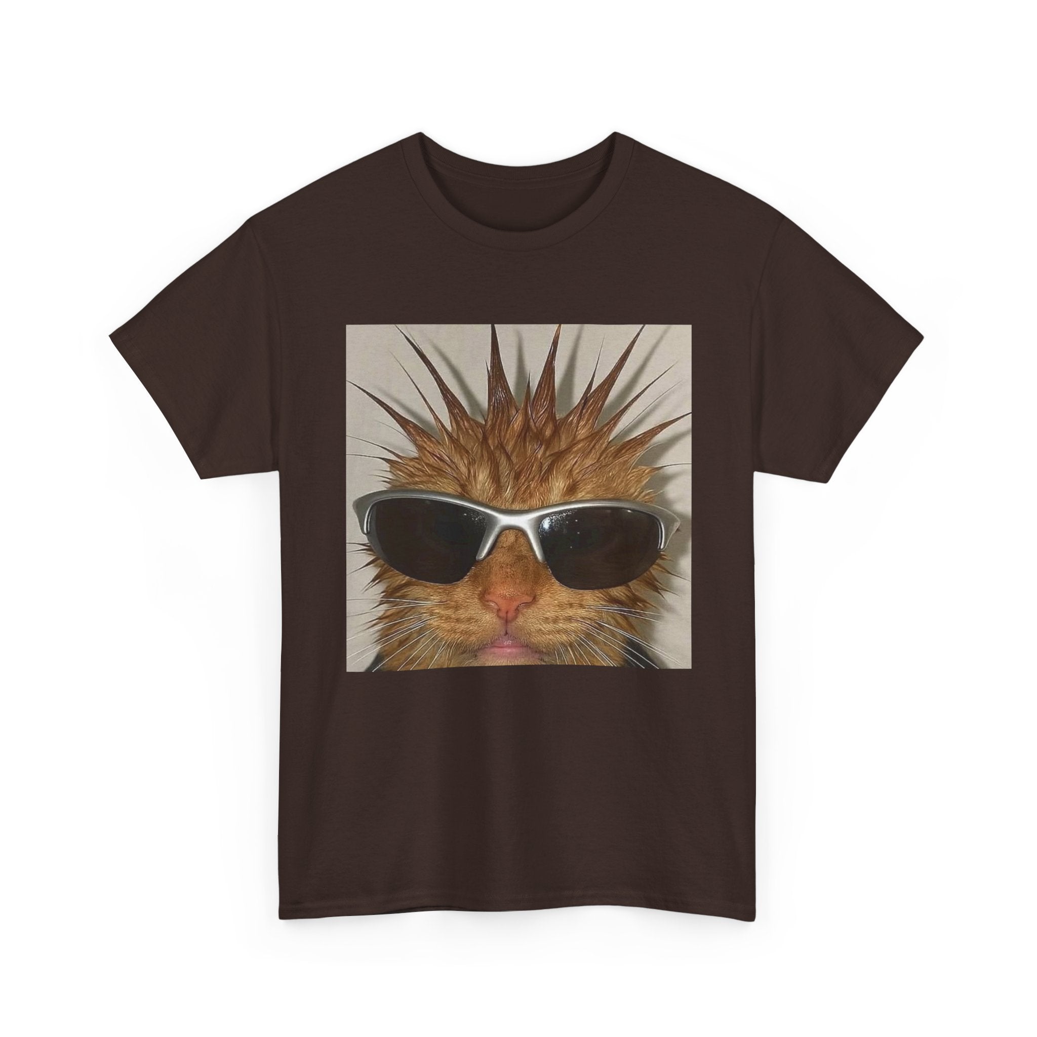 Rockstar Cat With Glasses Tee